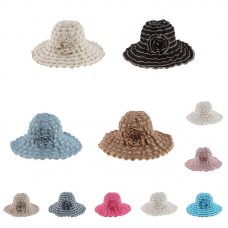 Sun Styles Foldable Crushable Sophie Ladies Bowler Style Ruffled Sun Hat  eb-77567338